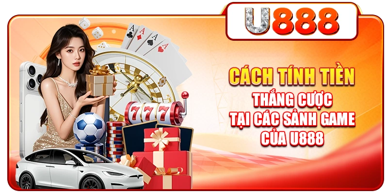 Cách tính tiền thắng cược tại các sảnh game của U888
